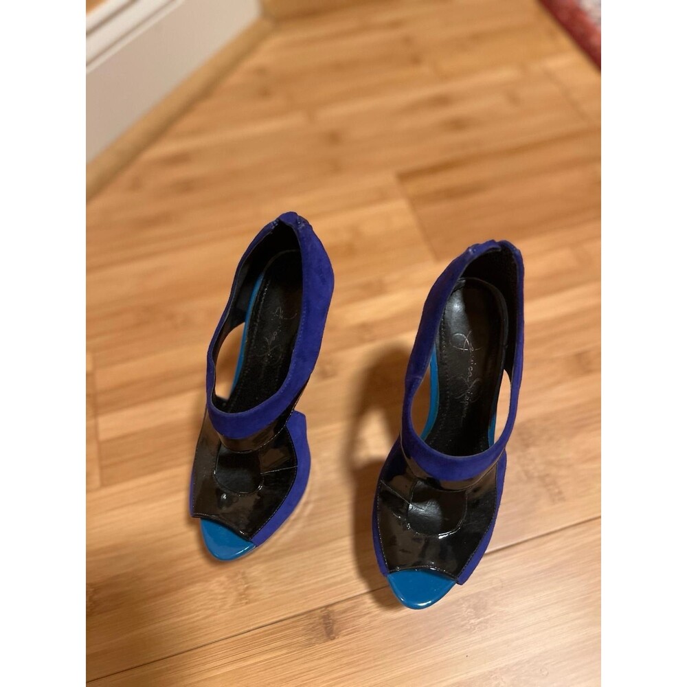 Jessica Simpson Women’s Heels Size 5.5 | Fancy, Dark Blue, Zip Closure, Stiletto